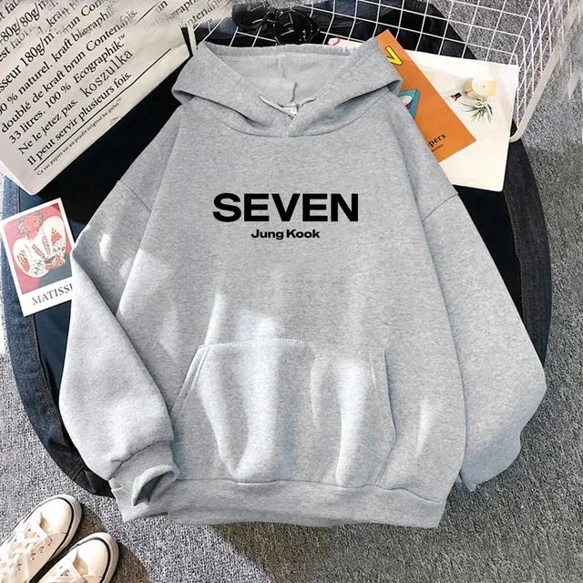 Letter Print JungKook Seven Hoodie Unisex/Unisex Harajuku Aesthetic Hoodies Unisex Autumn Winter Pullovers Sweatshirts Dropshipping