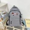 Plaid Schoolbag Women's Large Capacity Backpack Student Backpack
