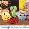 Kit de manualidades para llaveros de animales DIY para niños: Adornos Creativos de Costura No Tejidos