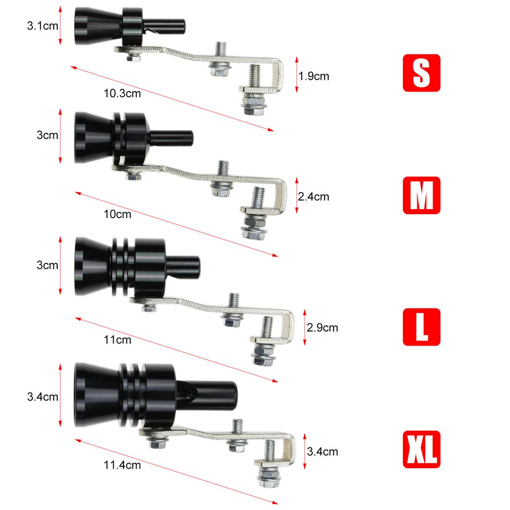 Car Exhaust Pipe Sounder  Simulador De Escape Whistler Falso Turbo Apito Tubo Som Silenciador Uitlaat Sierstuk