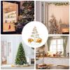 Christmas Window Stickers 25.59x17.72 Inch Double-Sided Decal Golden Christmas Tree Winter Window Decoration For Holiday Home
