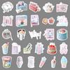 Korean Style Graffiti Stickers: 52 Blue & Pink Sheets for Phone Case & Notebook Décor