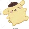 Pioneer Sanrio Characters Pompompurin Mukyumukyu Patch with 1 Piece Height 60mm X Width 60mm Dual Use Type Sticker/Iron SCW650-SCW60