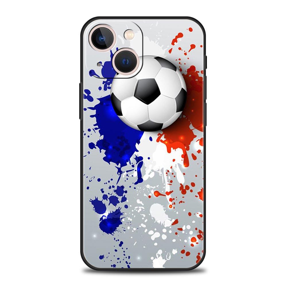 Luxury Phone Case For Apple iPhone 11 15 14 Pro MAX 12 13 7 8 Plus X XR XS MAX SE Silicone Black Cover Funda France flag