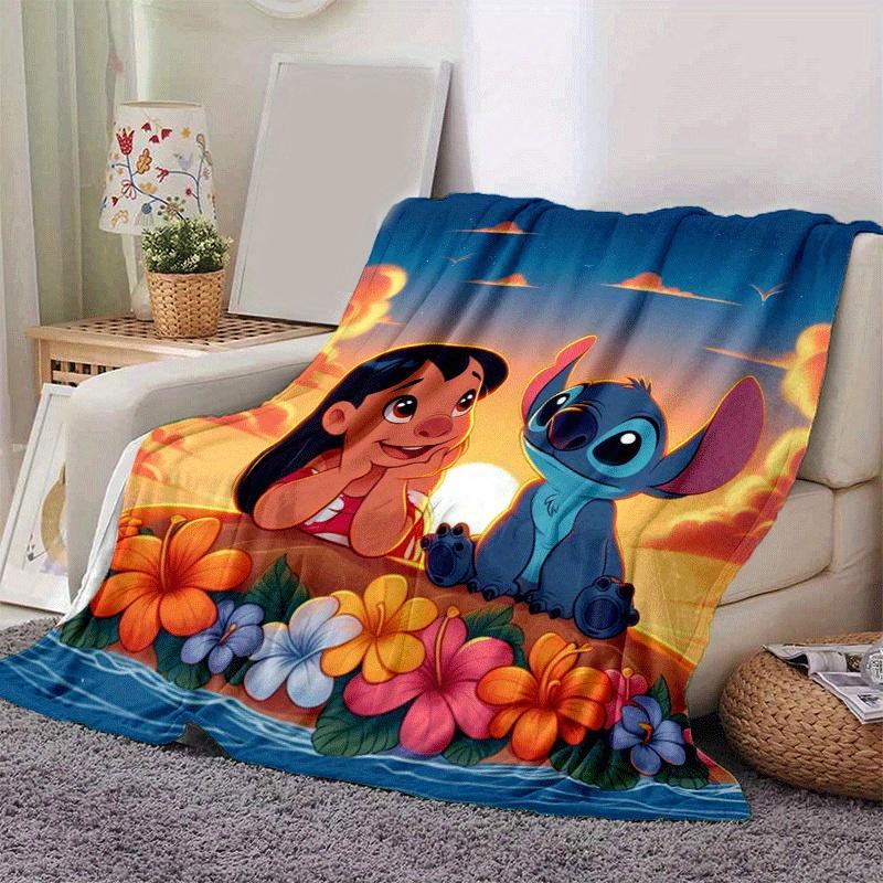 1pc Stitch Printing Blanket - Soft, All-Season Throw for Living Room, Bedroom,Travel