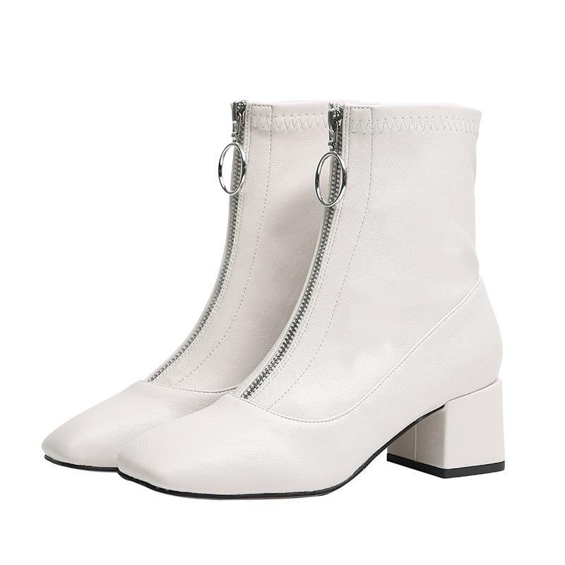 Botas de otoño Botas de caballero de barril alto Botas blancas puntiagudas  femeninas comprar a buen precio — entrega gratuita, reseñas reales con  fotos — Joom