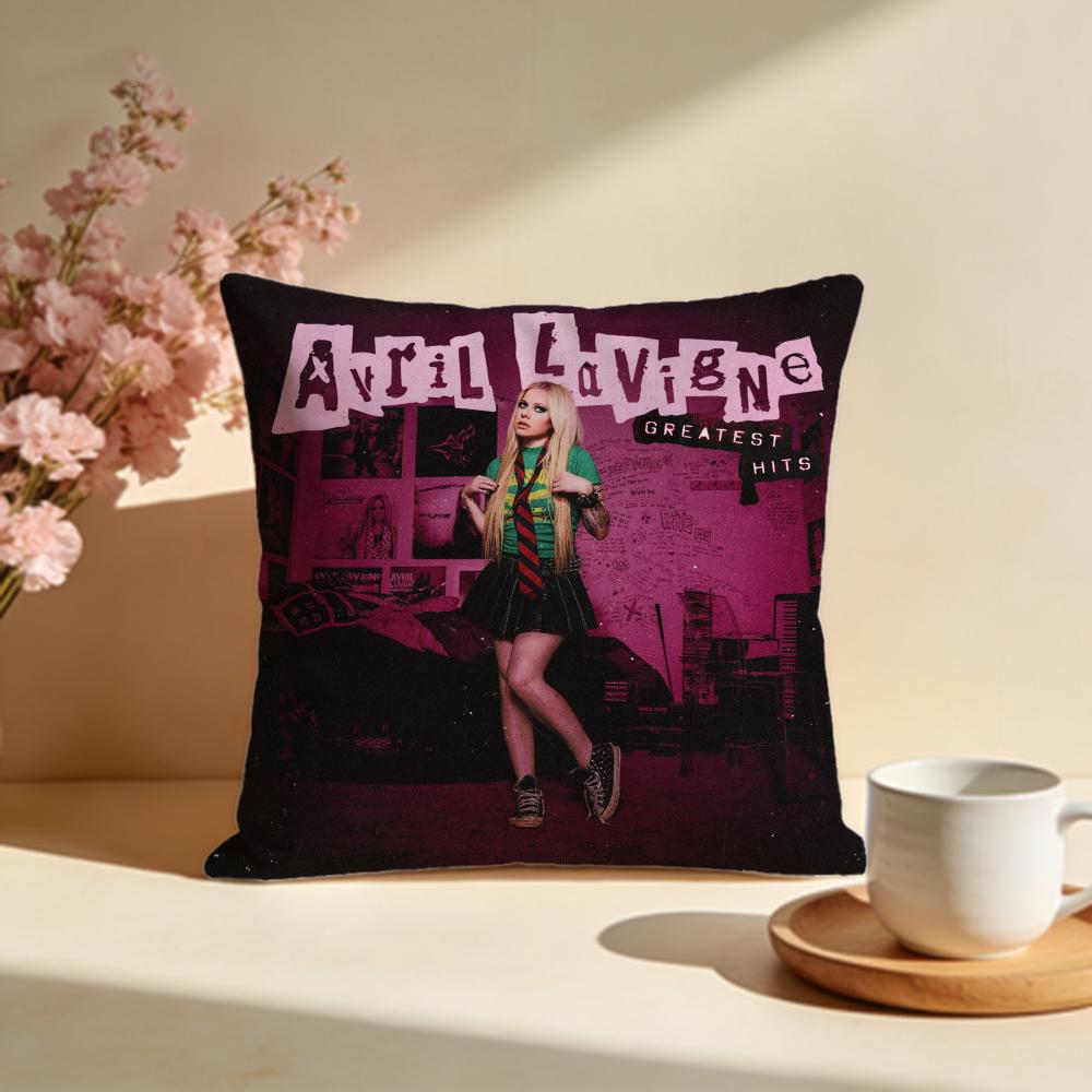 Fashion AAvril Lavigneing Cushion Cover Stylish Washable Pillow Cover Ideal for Couch Bedroom Car Decoration