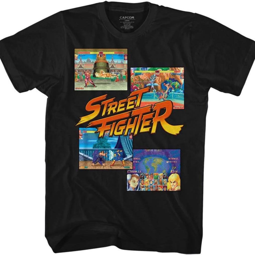 American Classics Men's Street Fighter Multihit2 T-Shirt XXXXXX-Large Black