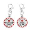 Service Dog Keychain For Therapy And Emotion Support Dogs Featuring Sturdy Surgical Stainless Steel Construction