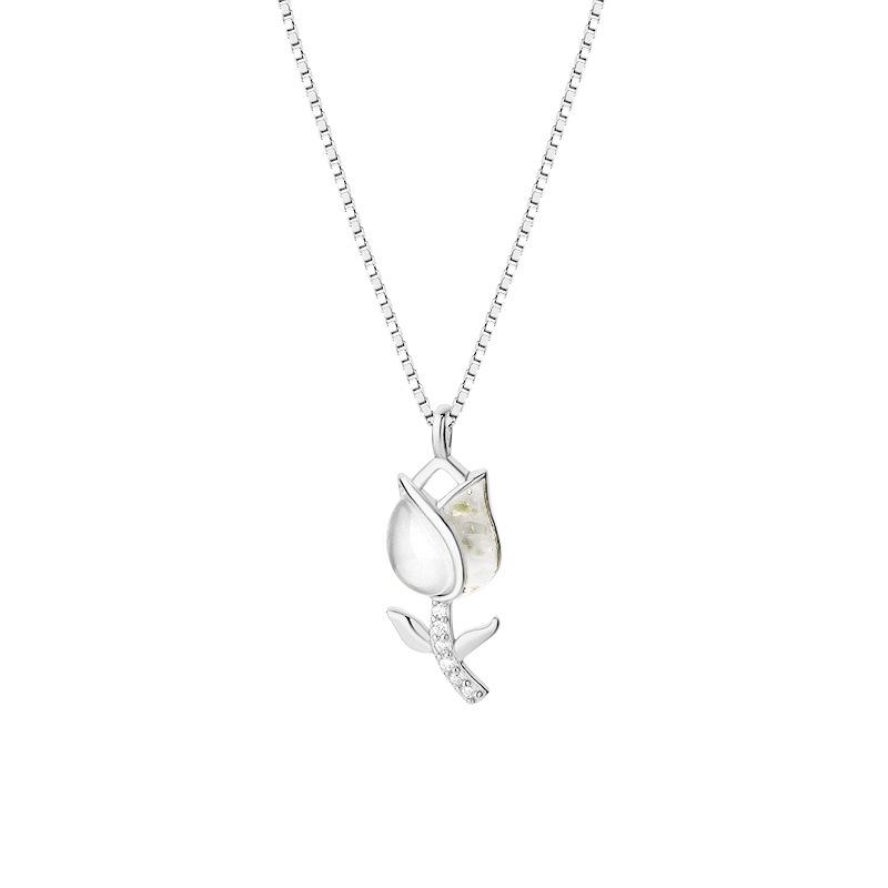 Tulip Necklace Daily Exquisite Versatile Collar Chain Light Luxury High Grade Neckwear Simple Female