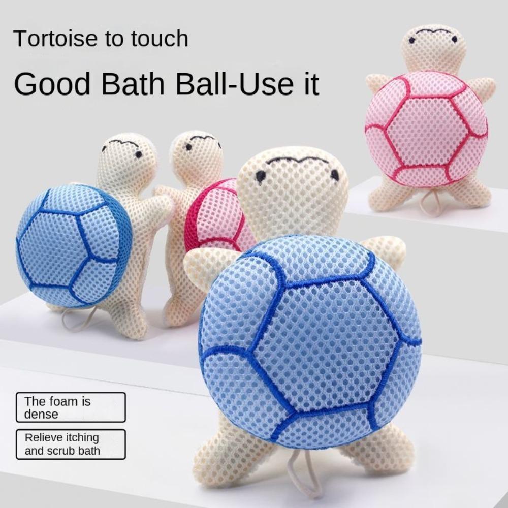 Reusable Turtle Bath Ball Soft Rich Bubble Bath Towel Scrubber  Bathroom Accessories