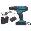 Cordless Drill 2 Gear Speed 3 8 24 UNF Keyless Chuck Portable Hand Electric Drill with 2 Batteries