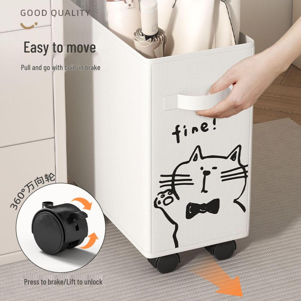 Mobile Under-Desk Office Storage Basket with Wheels