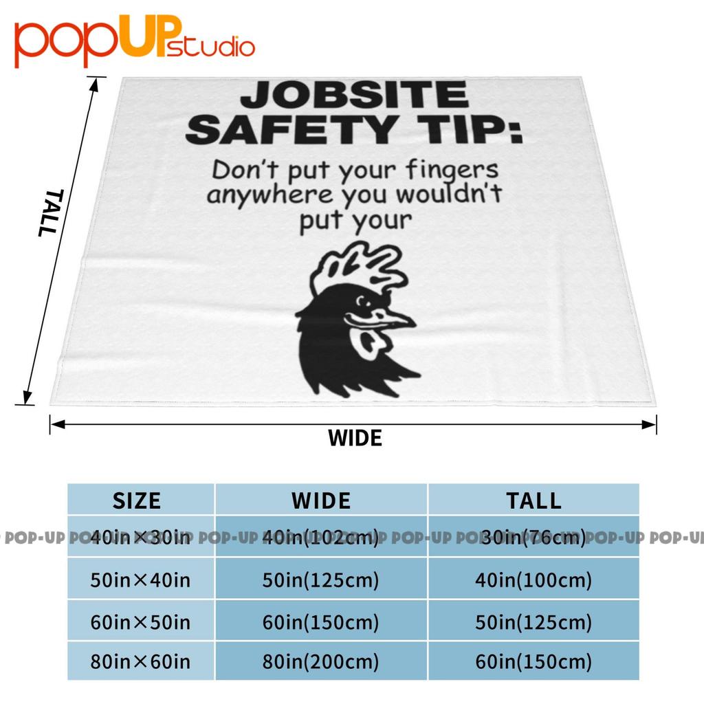 Jobsite Safety Tip Don'T Put Your Fingers Anywhere Cock Ultra-Soft Blanket Quilt Winter Sofa Cover Bed Covers