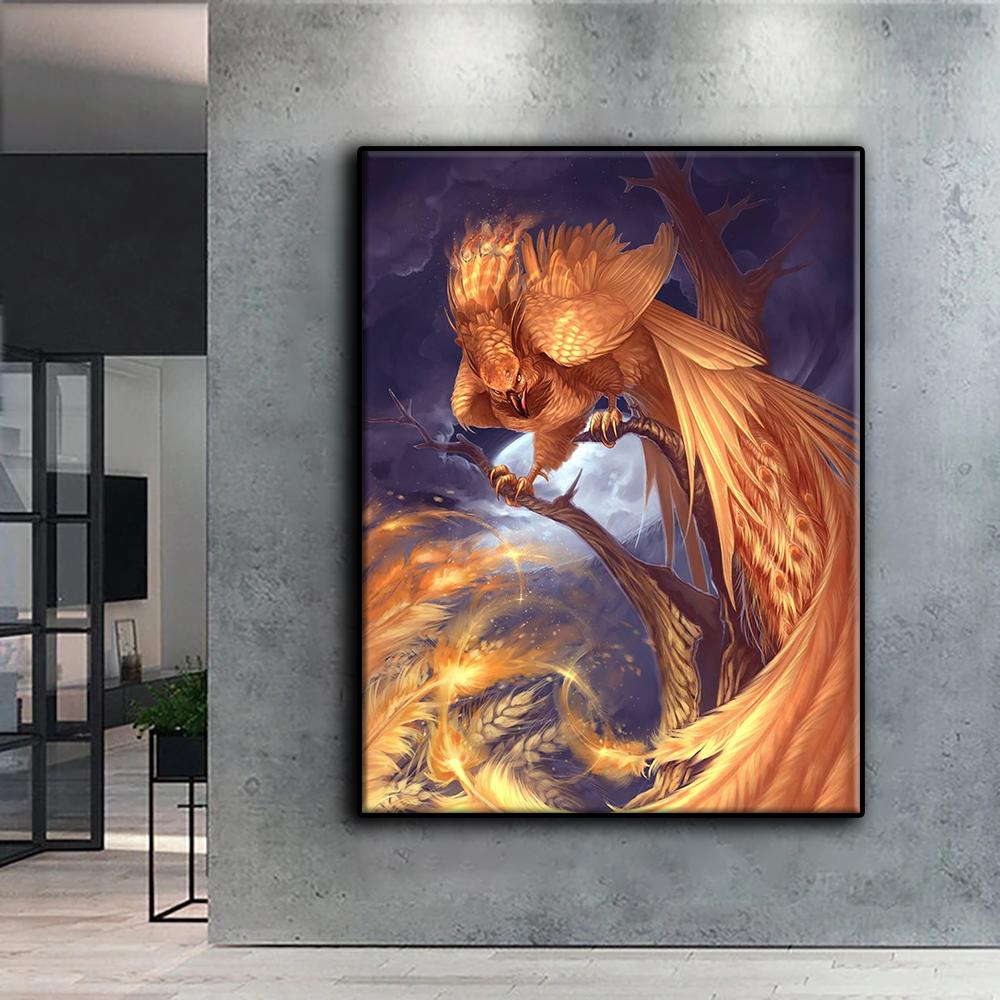 Diamond Embroidery Mythical Beast Phoenix  5D DIY Diamond Painting Cross Stitch Rhinestone