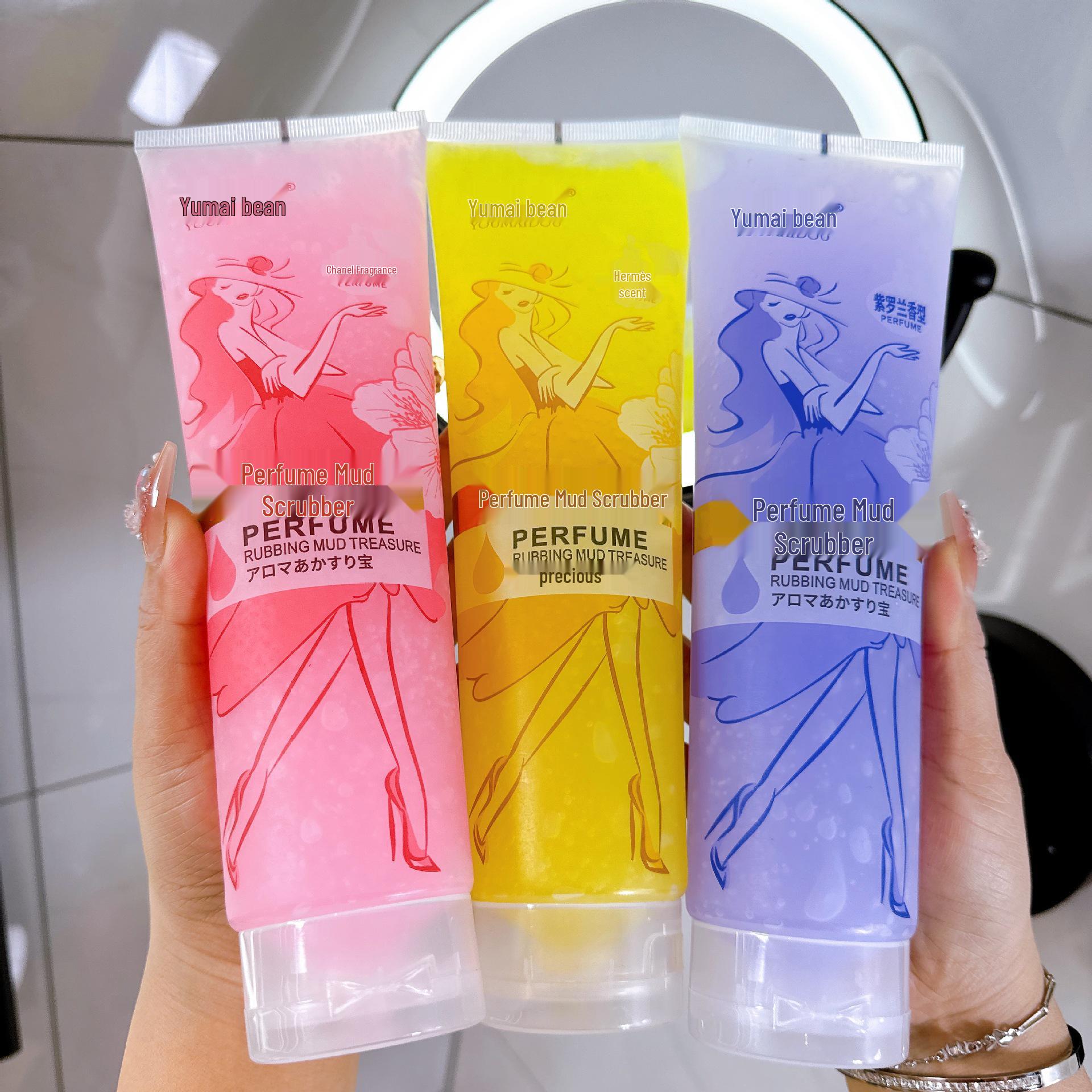 

Exfoliating Fragrance Bath Scrubber: Soft Skin Rubbing Mud for Full Body Cleaning Yellow Exfoliating Mud