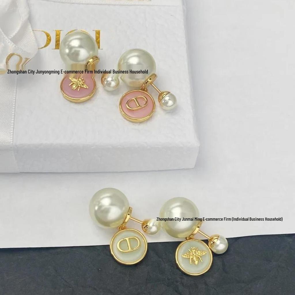 Sweet Style Resin & Pearl Candy Stud Earrings for Women