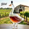 Mehrzweck-Karaffe Gänseförmige Glas-Karaffe 3D-geformte Whiskey-Flasche mit Stopfen 350ml Einzigartige Art-Déco-Karaffe für Bourbon Wein Zuhause