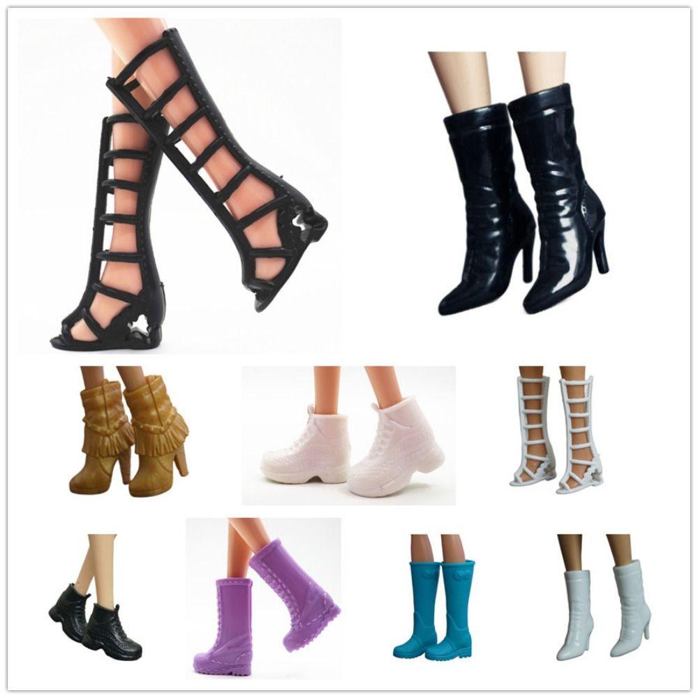 Fashion 1/6 Doll Sippers Shoes Plastic Shoes Clothes Accessories  Fit Foot Length 2cm Dolls