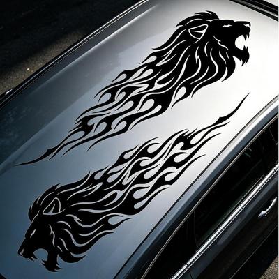 2x Lion Head Car Sticker Decal Simple Installation Easy To Use Stylish Auto Decoration for