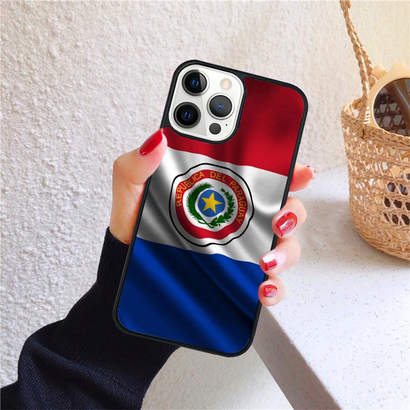 Paraguay Flag Phone Case for iPhone 17 Air 16 15 14 12 13 PLUS 11 PRO MAX Back Cover Fundas Shell