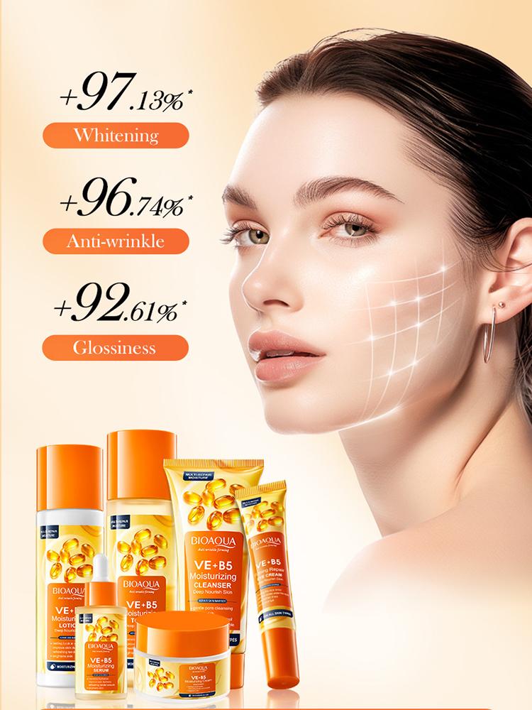 Vitamin EB5 Anti-Falten Anti-Aging 6-teiliges Feuchtigkeitsspendendes Hautpflege-Set Luxuriöses Set Repariert die Hautbarriere Aufhellt die Hautpflege