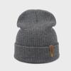 Gorro de Lã Tricotado Unisex: Gorro Elegante e Quente de Outono e Inverno para Adultos, Acessório de Moda Mais Vendido