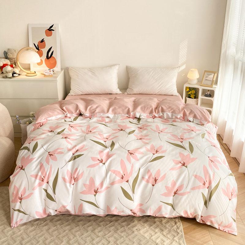 Duvet Cover Comfortable Cotton Quilt Cover AB Double sided Printing Quilt Cover Extra large 220x240 Skin friendly Fabric Quilt