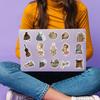 50 Retro Style Hand Account Graffiti Stickers Guitar Notebook Suitcase DIY Waterproof Stickers