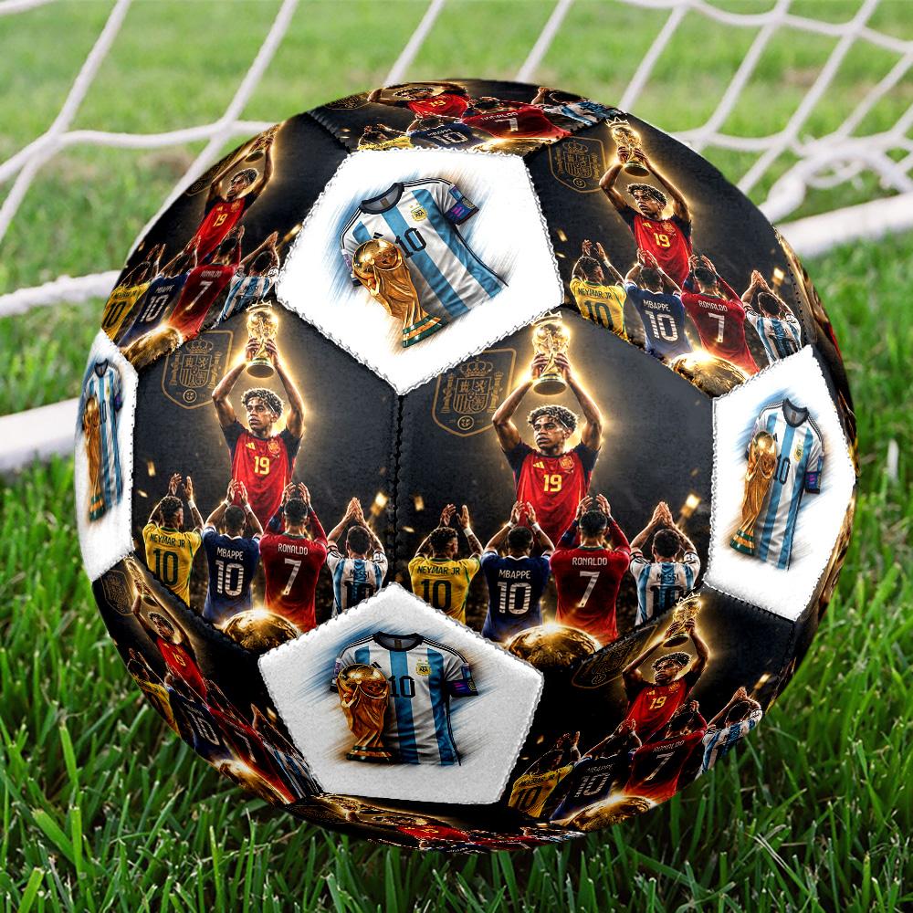 Messi 10 Number Msn Football Syndicate Size 5 Soccer Ball Machine Sewn Indooroutdoor Universal Football Perfect Commemorative Gift For Soccer Lovers