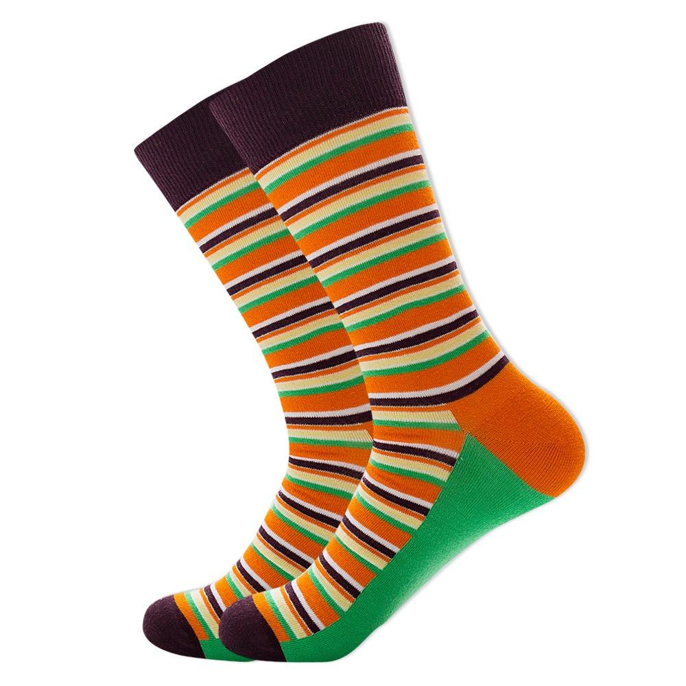 Striped multicolor street skateboarding funny socks for men and women