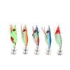 5PCS Fake Wood Shrimp Bait Fishing Wobbler Squid Jig Artificial Lures with Luminous Hook
