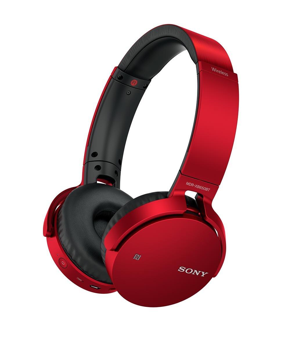 

Sony Wireless Headphones, Deep Bass Model MDR-XB650BT: Bluetooth Compatible, Foldable, Red, MDR-XB650BT R