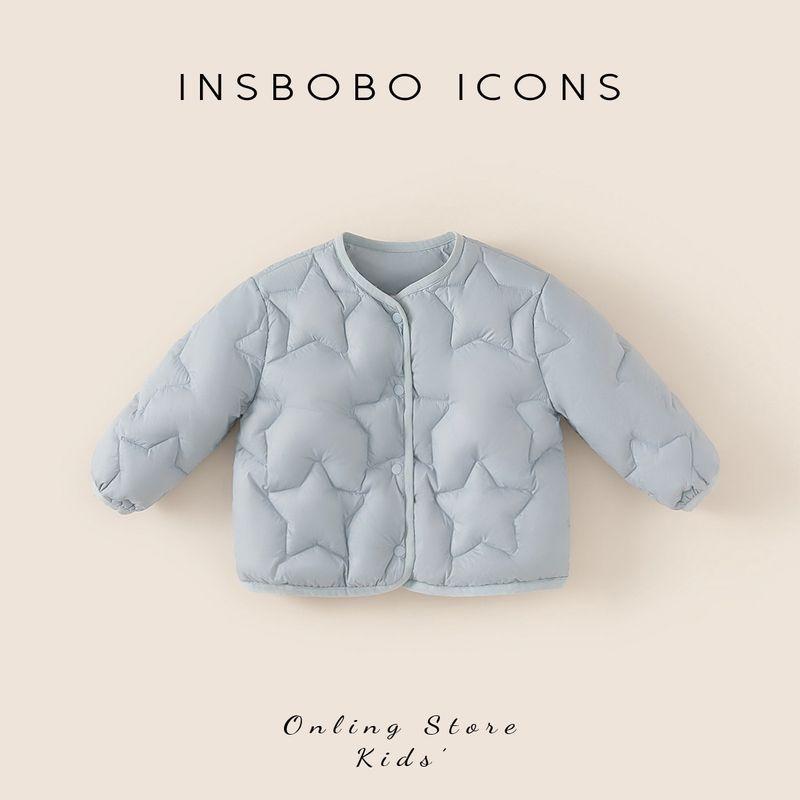 Insbobo Kidsren s down Jacket 2025 Autumn and Winter New Casual Boys  down Jacket Boy s 90 White Duck down Jacket Blue 80