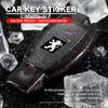 16mm Aluminum Car Emblem Key Sticker Accessories For Peugeot 208 308 206 307 207 3008 407 508 2008 5008 406 408 607 4008 Rifter