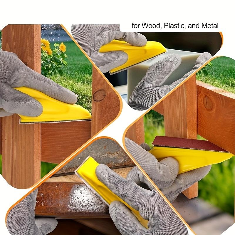1-121Pcs DIY Hand Sandpaper Mini Sander Kit Loop Sander Paper Assorted Grit Wet Dry Hook Loop Sandpaper For Wood Projects