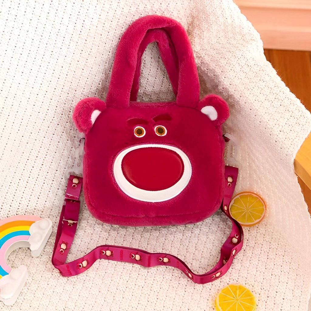 Sanrio Stitch Plush Shoulder Bag Zip Close