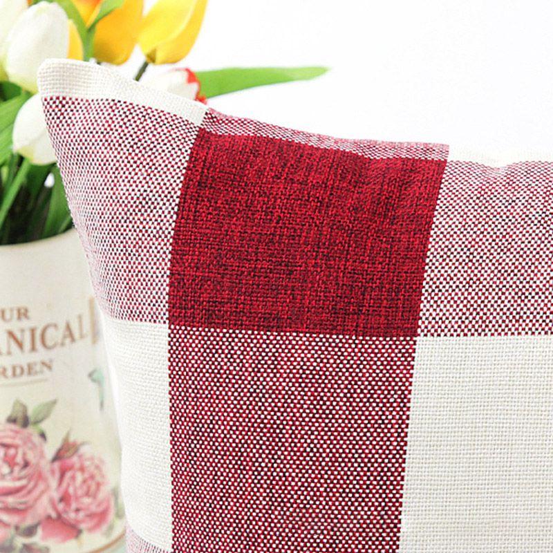 Lattice Cotton Linen Throw Pillow Case Cushion Cover With Premium Quality Material