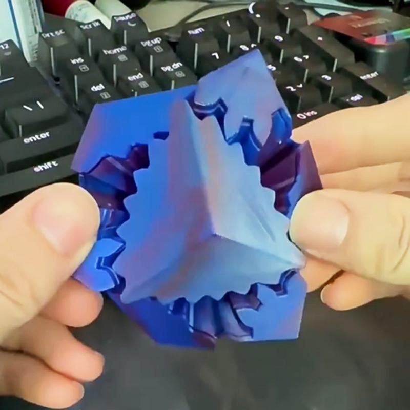 New 3D Printed Gear Ball Rotating Desktop Decorative Model Ornaments Boys Birthday Gift New Test Fidget Toy