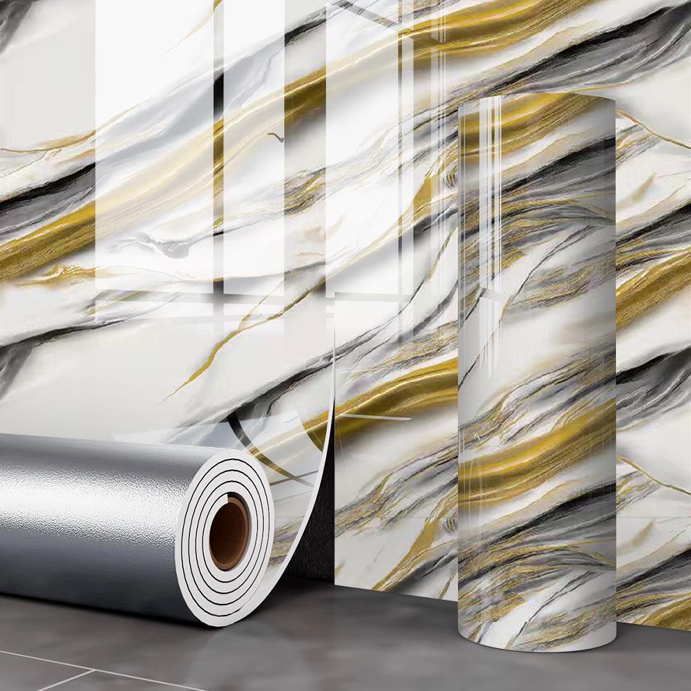 Samoprzylepna Wodoodporna Tapeta z Płytki Marmurowej na Ściany Łazienki