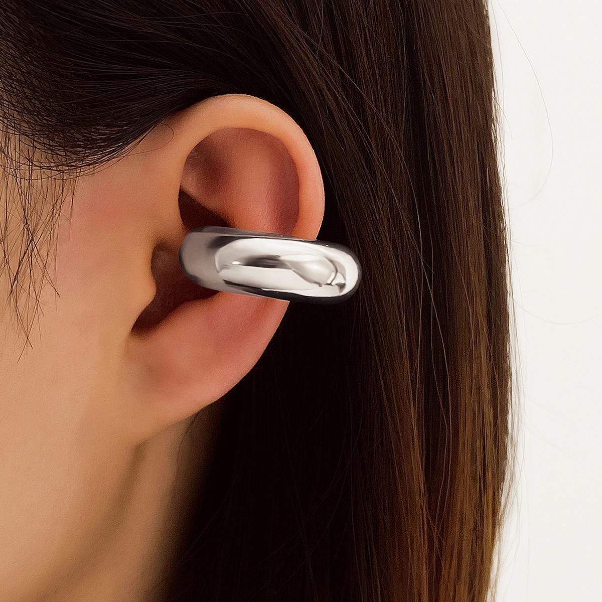 Набор ретро-кафф на ухо без прокола: Элитные европейские и американские преувеличенные обручи для женщин UV Plating + CCB