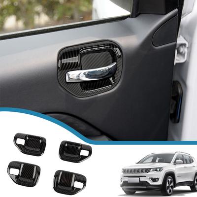 Nakładki Dekoracyjne na Miski Klamki Wewnętrznej Drzwi Samochodu Ramka Ozdobna do Jeep Compass 2010-2016 Akcesoria do Listew Wewnętrznych Samochodu