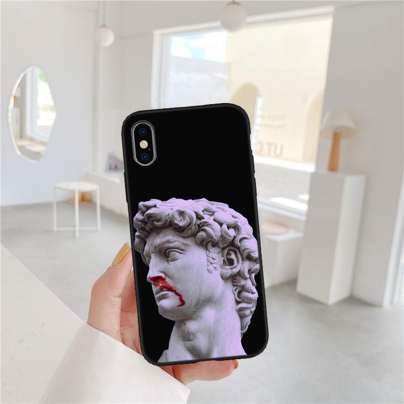 PP25 David Statue funny Soft Shell Phone Case for OPPO A3 Pro A72 A74 A76 A77 A77S A78 A79 A94 A95 A18 A40M A58