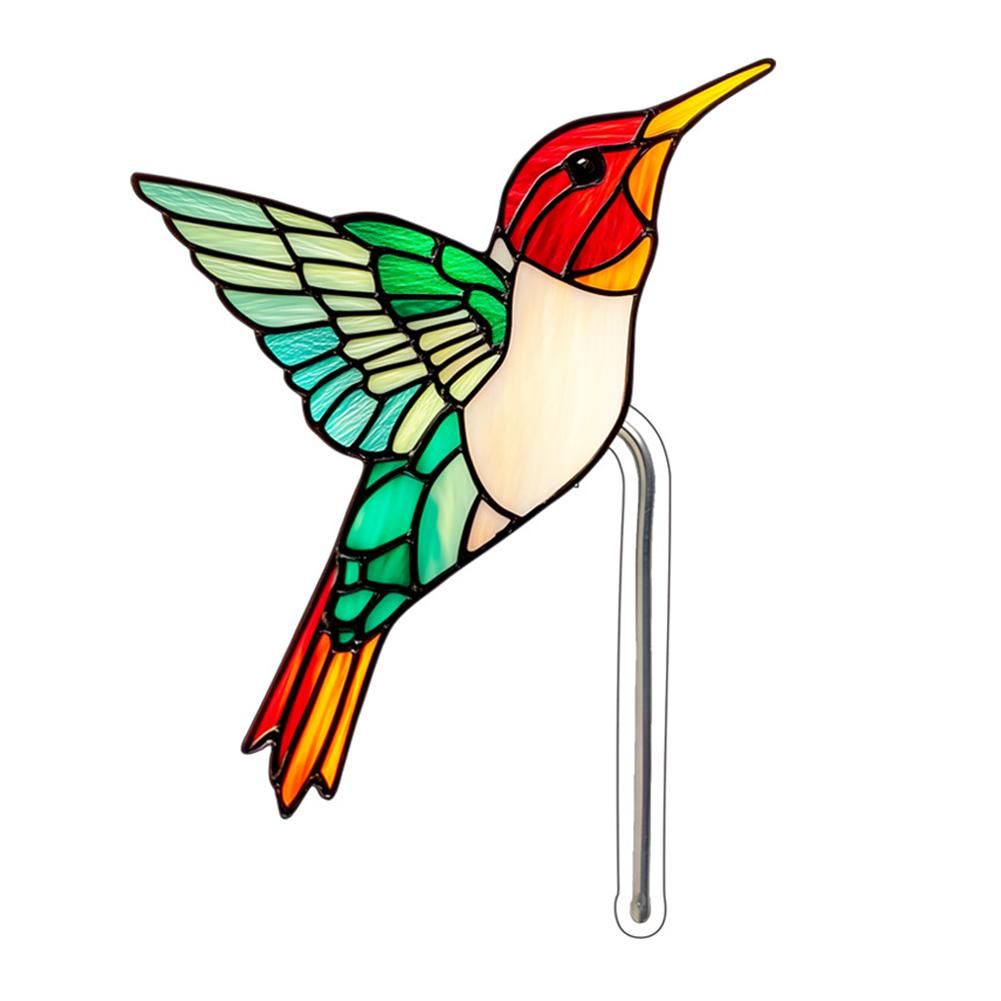 Potted Plant Insert Bird Planter Decoration Stained Glass Garden Decoration Crafts Acrylic Home Decor Dress Up