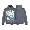 Unisex Broken Planet Print Velvet Hoodie - Trendy & Casual