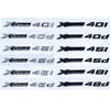 Car Emblem Sticker 3D ABS Glossy Black Silver XDrive 40i 40d 45i 45d 48i 48d