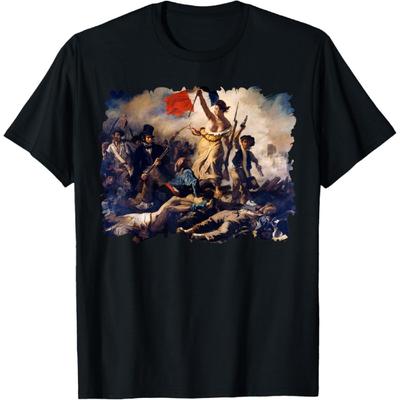 Delacroix Berömd Målning Friheten Leder Folket T-Shirt