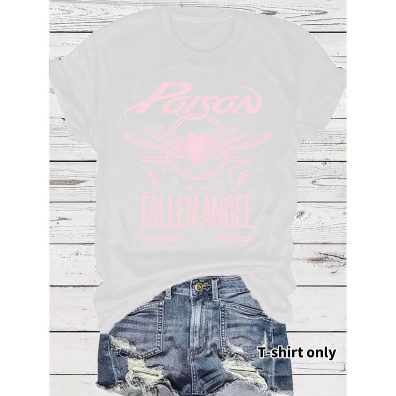 Women's Summer New Temperament T-shirt Band Theme Pattern Printing Short-sleeved
