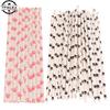 10/25Pcs Dog Cat Paw Print Paper Drinking Straws Black White Birthday Party Supplies Pet Theme Party Decorations For Girls Boys