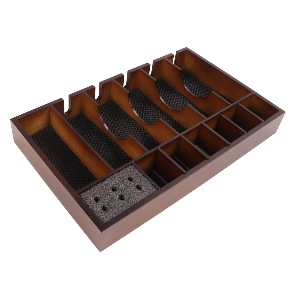 Barber Clipper Tray Large Area Slide Resistant Wooden Barber Clipper Holder Organizer for Hair